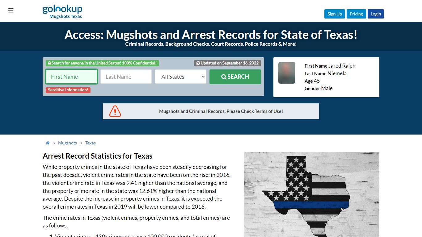 Mugshots Texas, Texas Mugshots, Texas Arrest Records - GoLookUp